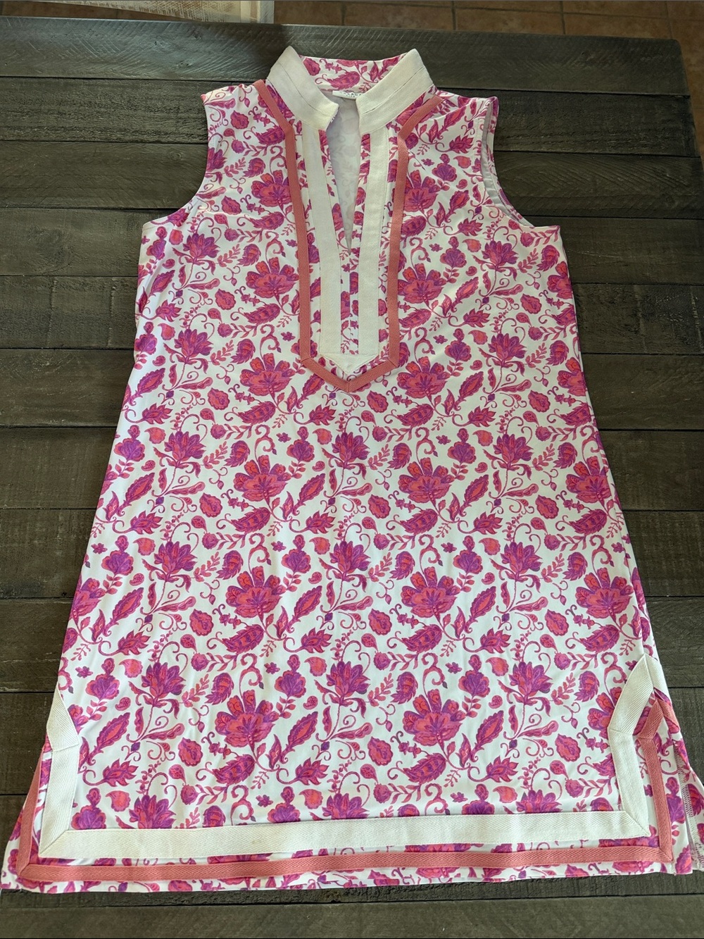 Cabana  Life Provence Sleeveless Tunic Dress Size L